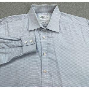 Charles‎ Tyrwhitt Shirt Mens 17 - 35/43 Check 100% Cotton Slim Fit Button Up